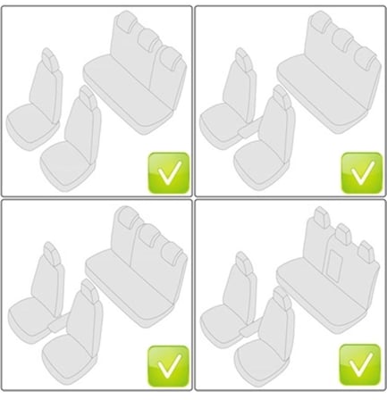 Proton 416 Uyumlu Tay Tüyü Kumaş Oto Koltuk Kılıfı - DÜZ-SİYAH