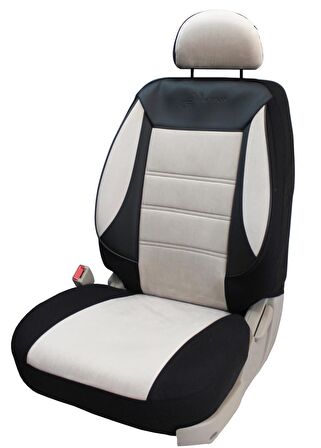 Seat Altea Uyumlu Tay Tüyü Kumaş Oto Koltuk Kılıfı - BEJ-SİYAH