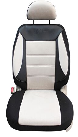 Seat Altea Uyumlu Tay Tüyü Kumaş Oto Koltuk Kılıfı - BEJ-SİYAH