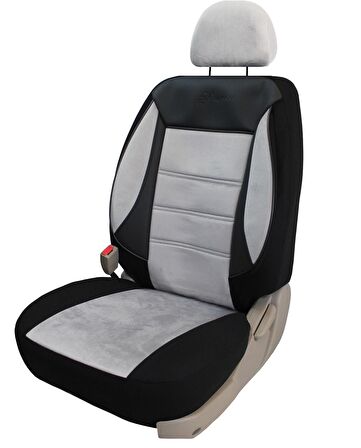 Fiat Fiorino Combi Uyumlu Tay Tüyü Kumaş Oto Koltuk Kılıfı - GRİ-SİYAH