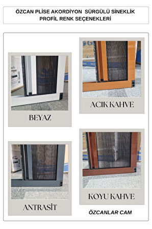 0-90x0-210 Plise Sürgülü Sineklik Yaz Fırsatı! 🚪 Akordiyon Model Ahşap Çelik Pimapen Kapı