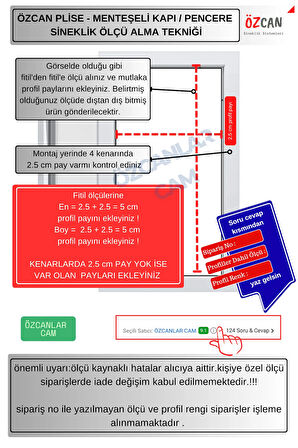 [100cm X 220 Cm ] Menteşeli Fiber Glass Kapı Pencere Sinekliği 17 X 25 Demonte Ürün