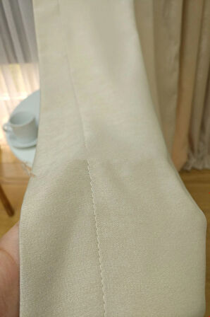 Fon Kumaş Perde Toprak Renk Kadifemsi Yumuşak Soft Kanat Yan Perde 1e 3 Dökümlü Pile