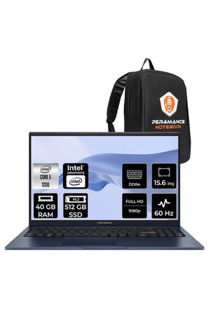 Vivobook 15 Core 5 120U 40GB RAM 512GB SSD 15.6" FHD FreeDOS X1504VANJ3665P322 Notebook + Per4 Çanta