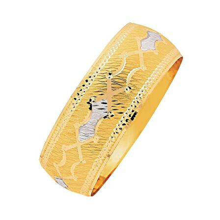 Bilezikhane 14 Ayar Mega Bilezik 25 Gram Noktalı Model