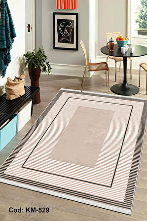 Pamuk Dokuma Taban Kaymaz Yıkanabilir Klasik Desenli  Salon Halısı Mutfak Halısı Koridor Halısı