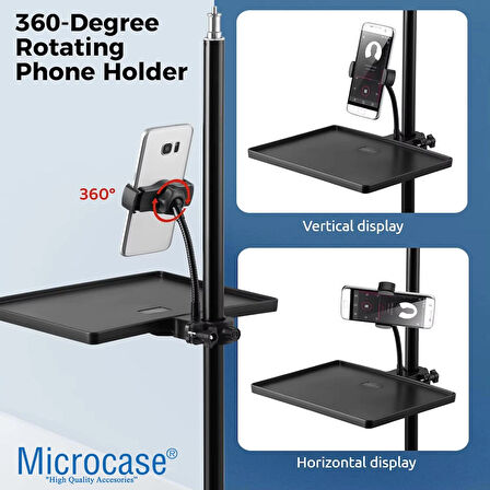 Microcase Tripodlara Monte Universal Sehpa Notebook Mikrofon Kitap vb Malzeme Rafı 270x205mm - AL5289