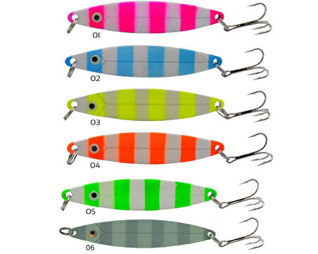 Captain 6145 Lüfer Kaşığı 20gr Zebra Glow 8cm 06