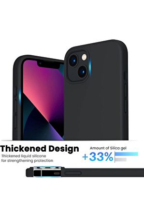 iPhone 14 Plus Uyumlu içi Kadife Lansman Silikon kılıf Full Koruma Sağlayan Kılıf