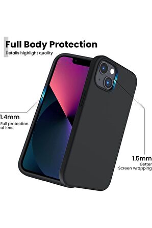 iPhone 14 Plus Uyumlu içi Kadife Lansman Silikon kılıf Full Koruma Sağlayan Kılıf