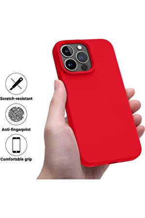 iPhone 14 Pro Max Uyumlu içi Kadife Lansman Silikon kılıf Full Koruma Sağlayan Kılıf