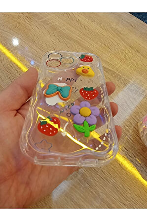 İPhone 14 Pro Max Uyumlu Özel Tasarım Kılıf Figürlü Üzeri Kabartma Kapak