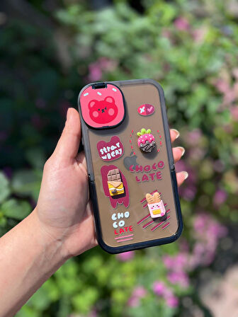 Iphone 14 Pro Max Uyumlu Sevimli Aynalı Kılıf 