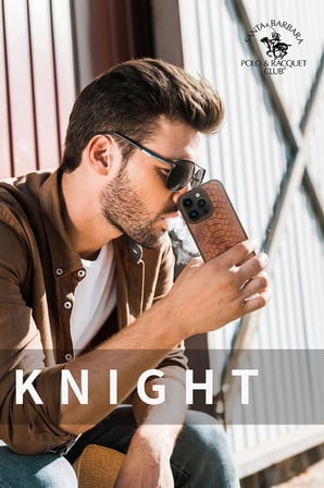 Santa Barbara Polo Knight-iphone 14 Pro Kilif.yılan Derisi Tasarımı.iphone 14 Pro Deri Kılıf
