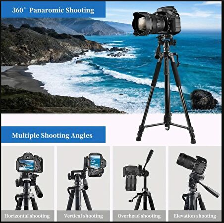 QASUL Evrensel Mobil DSLR Kamera için  Profesyonel Tripod PK-9950
