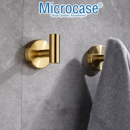 Microcase Kendinden Yapışkanlı Çok Amaçlı Metal Askılık Mat Gold 3 ADET AL5715