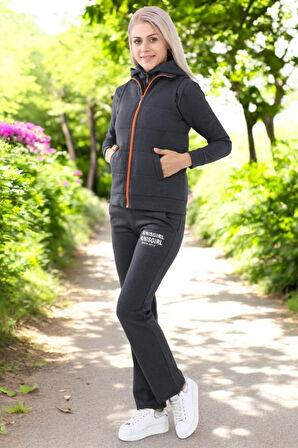 Kışlık Şık Rahat Üçlü Eşofman Takımı