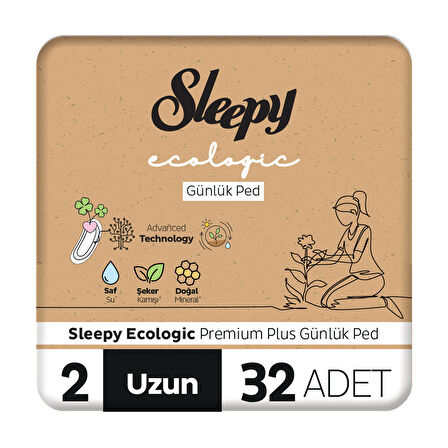 Sleepy Ecologic Premium Plus 64'lü Günlük Ped