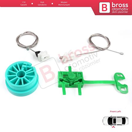 Fiat Punto MK2 188 188AX 1999-2005 3/5 Kapı 0046536312 İçin Ön Sol Kapı Cam Kriko Tamir Seti