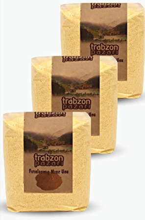 Trabzon Yöresel Ata Tohum Glutensiz Kavrulmuş Mısır Unu 3x900 gr