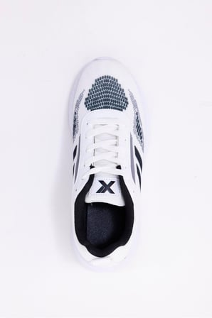 Dijital Baskılı Unisex Beyaz Sneaker - Siyah Desenli Günlük Ayakkabı