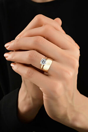 14 Ayar Tektaş Alyans Altın Yüzük