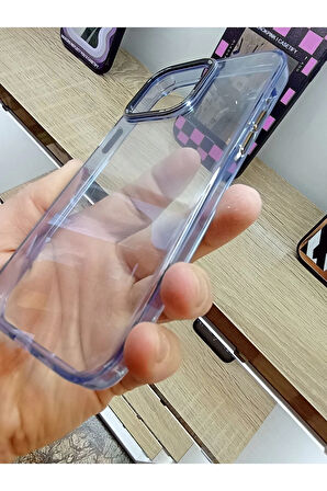 İPhone 14 Pro Max Kenarları Renkli Tuşları Metal Çizilme Dayanıklı Darbe Korumalı Kılıf