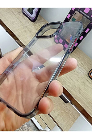 İPhone 14 Pro Max Kenarları Renkli Tuşları Metal Çizilme Dayanıklı Darbe Korumalı Kılıf