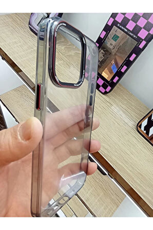 İPhone 14 Pro Max Kenarları Renkli Tuşları Metal Çizilme Dayanıklı Darbe Korumalı Kılıf