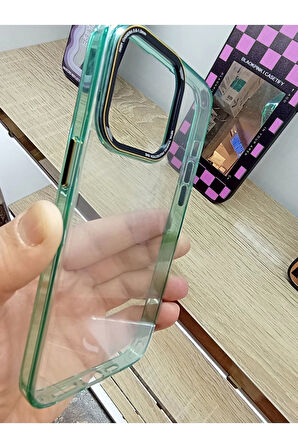 İPhone 14 Pro Max Kenarları Renkli Tuşları Metal Çizilme Dayanıklı Darbe Korumalı Kılıf