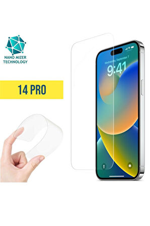 Iphone 14 Pro Ekran Koruyucu Nano Cam Şeffaf Ekran Koruyucu