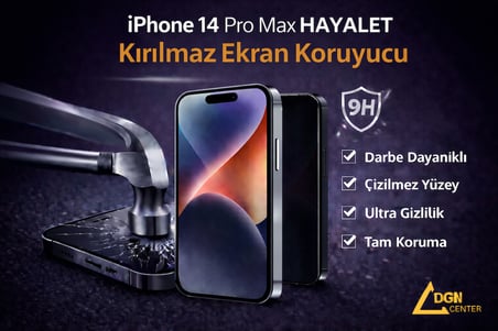 İphone 14 Pro Max Uyumlu Hayalet Kırılmaz Ekran Koruyucu