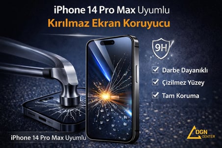 İphone 14 Pro Max Uyumlu Kırılmaz Ekran Koruyucu