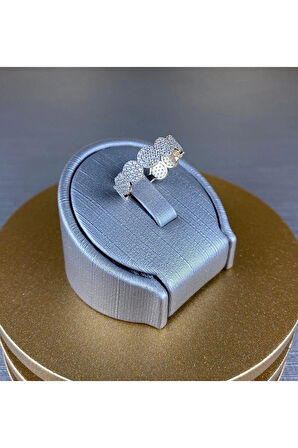 Yarım Tur Taşlı Altın Yüzük 14yeni0118