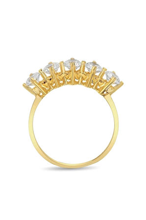 Kadın Kalpli Altın Beştaş Yüzük 14yeni0126