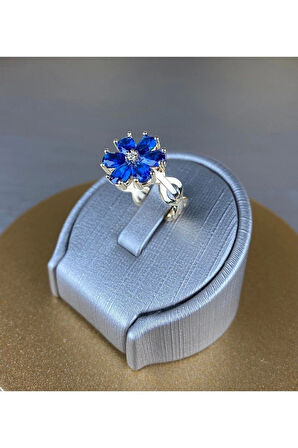 Mavi Çiçek Altın Yüzük Cgkyy001 14yeni0042