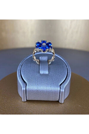 Mavi Çiçek Altın Yüzük Cgkyy001 14yeni0042