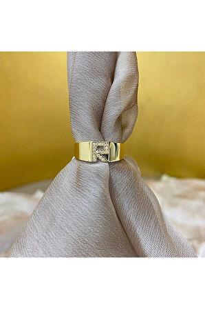 R Harf Altın Yüzük Rharfyüzük 14yeni0081