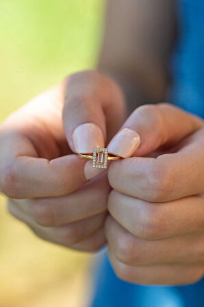 Çıtır Baget Altın Yüzük 14yeni0087