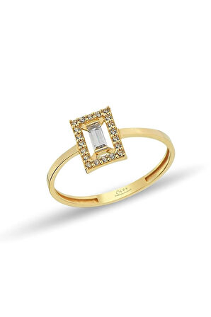 Çıtır Baget Altın Yüzük 14yeni0087