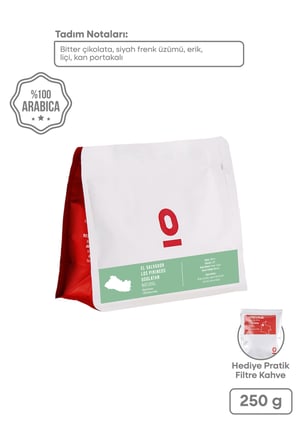 Espressolab El Salvador Los Pirineos Usulutan Natural Pacamara Filtre Kahve Çekirdeği 250 g