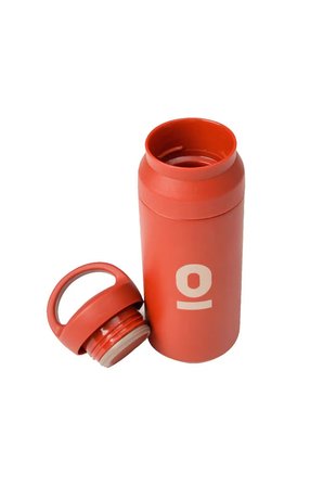 Paslanmaz Çelik Tutacaklı Kırmızı Termos 350 ml No:34