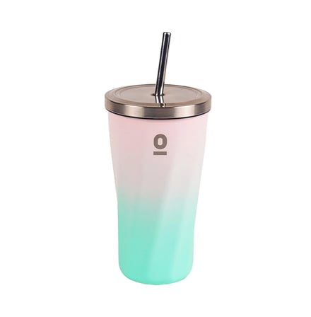 Paslanmaz Çelik Renk Geçişli Pipetli Mug Termos 500 ml No:79