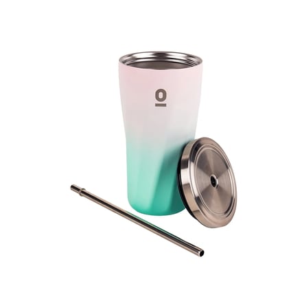 Paslanmaz Çelik Renk Geçişli Pipetli Mug Termos 500 ml No:79
