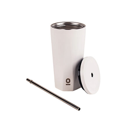 Espressolab Beyaz Pipetli Mug Termos 500 ml No:81