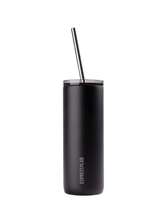 Paslanmaz Çelik Şeffaf Kapaklı Siyah Mug Termos 600 ml No:83