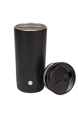 Espressolab Siyah Mat Dokulu Paslanmaz Çelik Termos 480 ml Kapaklı No:93