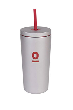 Espressolab Gri Metal Paslanmaz Çelik Pipetli Termos 520 ml Kapaklı No:94