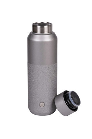 Espressolab Gümüş Rengi Paslanmaz Çelik Metal Matara 550 ml Kapaklı No:98