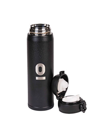 Espressolab Siyah Dokulu Paslanmaz Çelik Termos 430 ml Kapaklı No:104